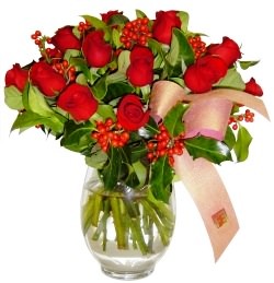  Erzurum çiçek online çiçek siparişi  11 adet kirmizi gül  cam aranjman halinde