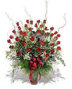  Erzurum çiçek servisi , çiçekçi adresleri  33 adet kirmizi gül vazo içerisinde