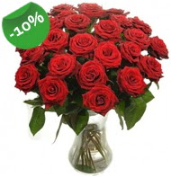 Vazo içerisinde 25 adet kırmızı gül  Erzurum çiçek yolla , çiçek gönder , çiçekçi  