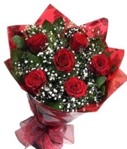6 adet kırmızı gülden buket  Erzurum çiçek siparişi sitesi 