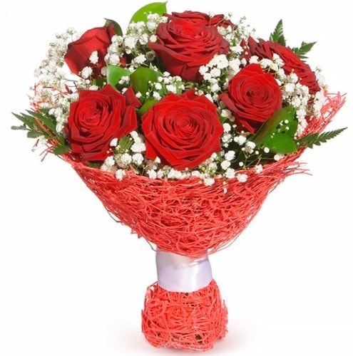 7 adet kırmızı gül buketi  Erzurum kaliteli taze ve ucuz çiçekler 